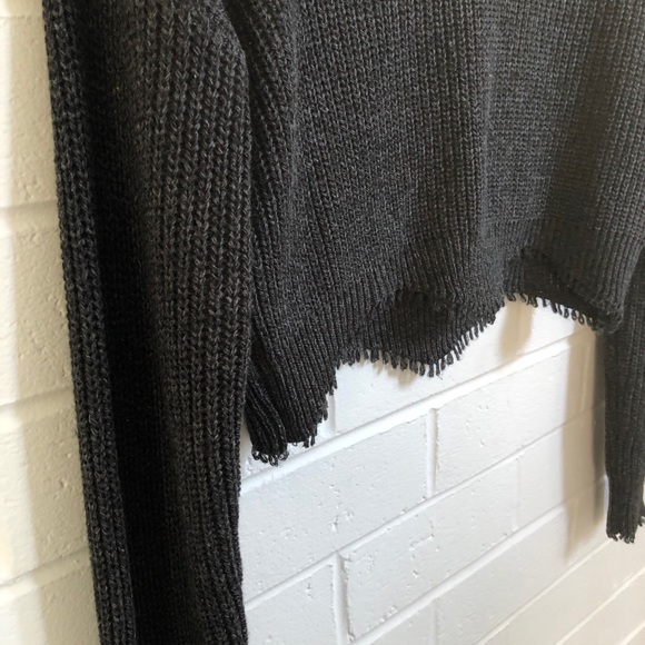 Dance & Marvel Grey Crop Sweater - Picture 3 of 8